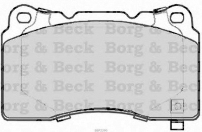 BORG & BECK bbp2290 -  Комплект тормозных колодок, дисковый тормоз